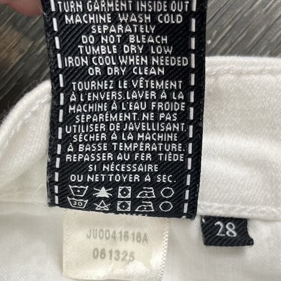 7 For All Mankind Jeans Womens 28x30 Gwenevere White Skinny Stretch Denim - Picture 6 of 11